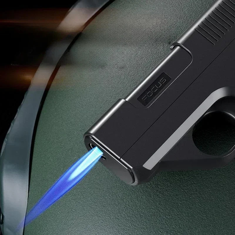 🔥 Premium 3-in-1 Premium Torch Lighter with Cigarette Holder & Flashlight | Powerful Windproof Blue Flame, Compact Pocket Design | BUY 1 GET 1 FREE